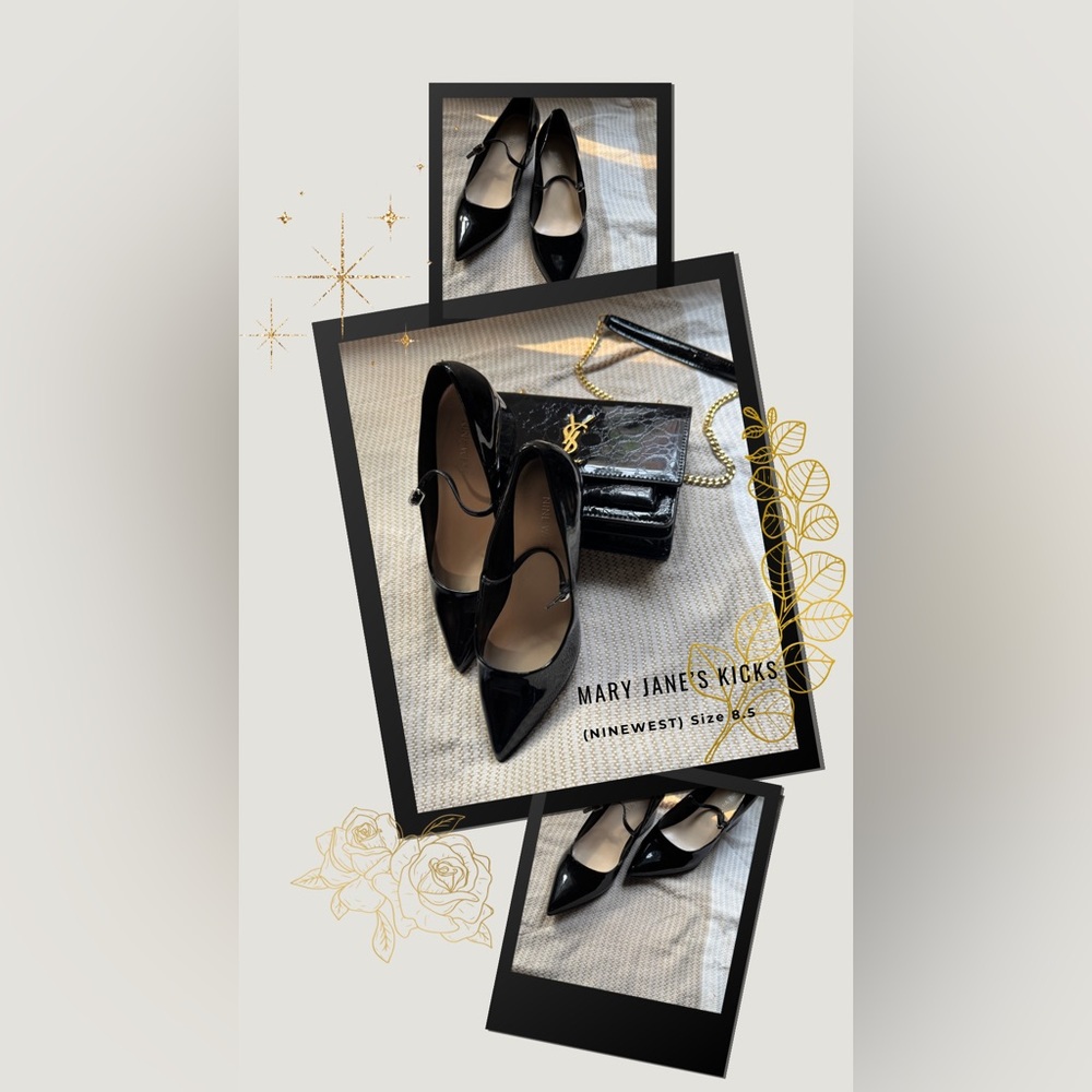 Mary Jane’s Nine West Glossy Black Heels